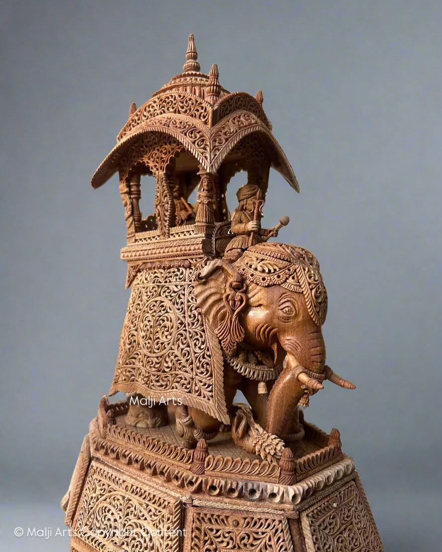 Sandalwood Maharana Pratap's elephant The Ramprasad - Malji Arts