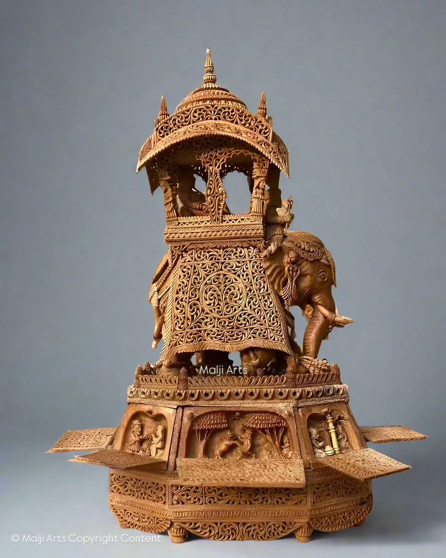 Sandalwood Maharana Pratap's elephant The Ramprasad - Malji Arts