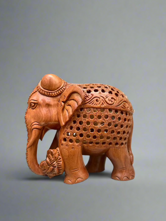 Sandalwood Fine Undercut Elephant - Malji Arts