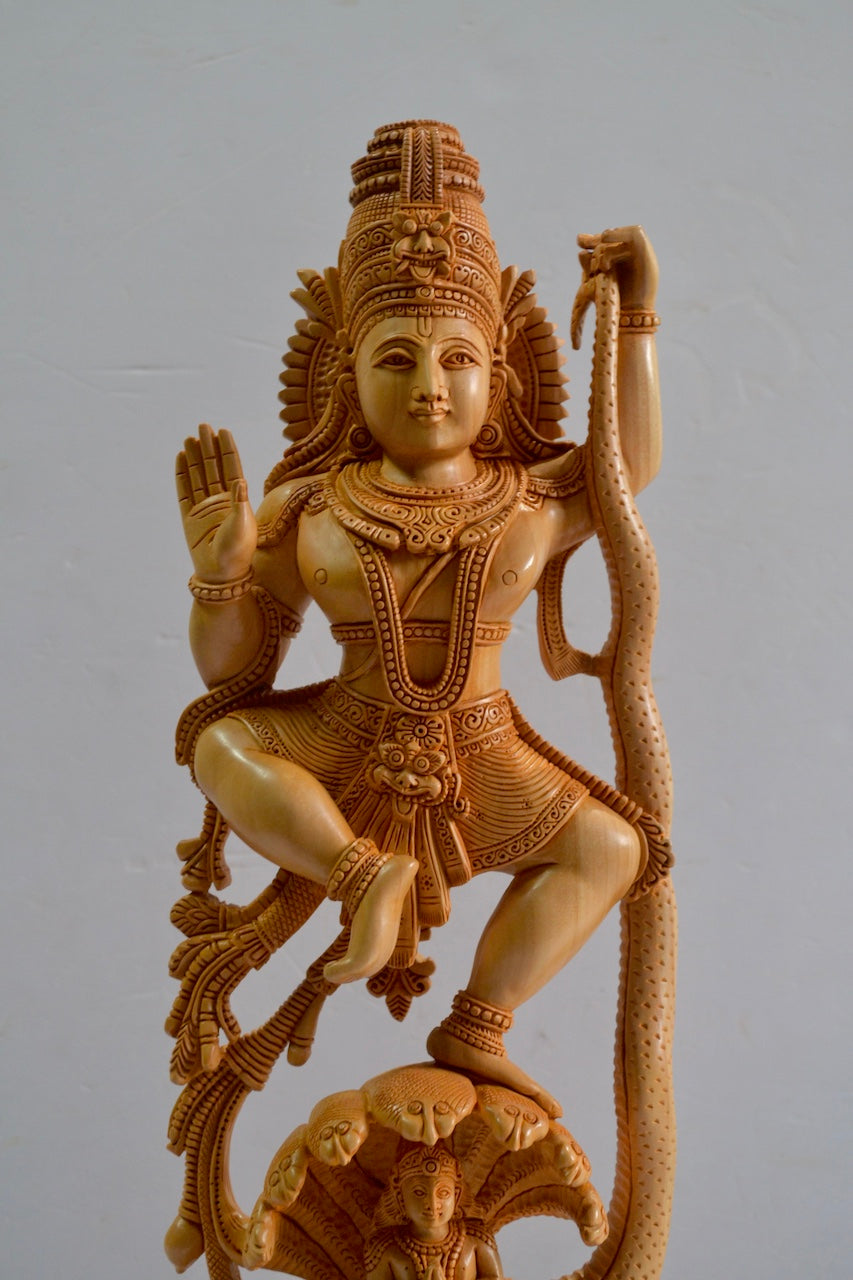 Wooden Special Dancing Krishna - Malji Arts