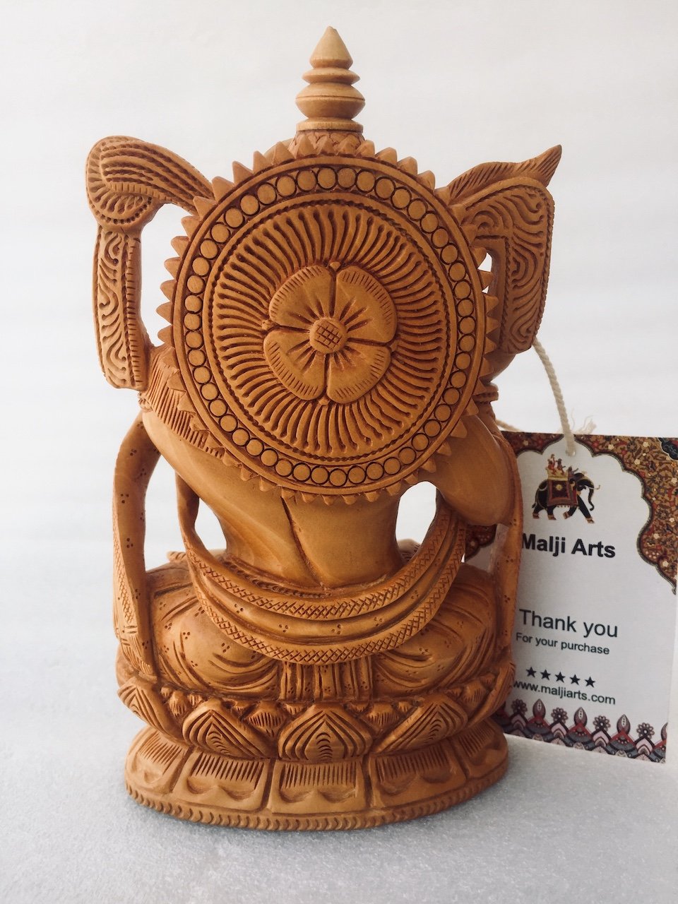 Wooden Hand Carved Krishna Statue - Malji Arts