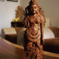 Unique Sandalwood Carved Hindu Goddess Laxmi Idol - Malji Arts