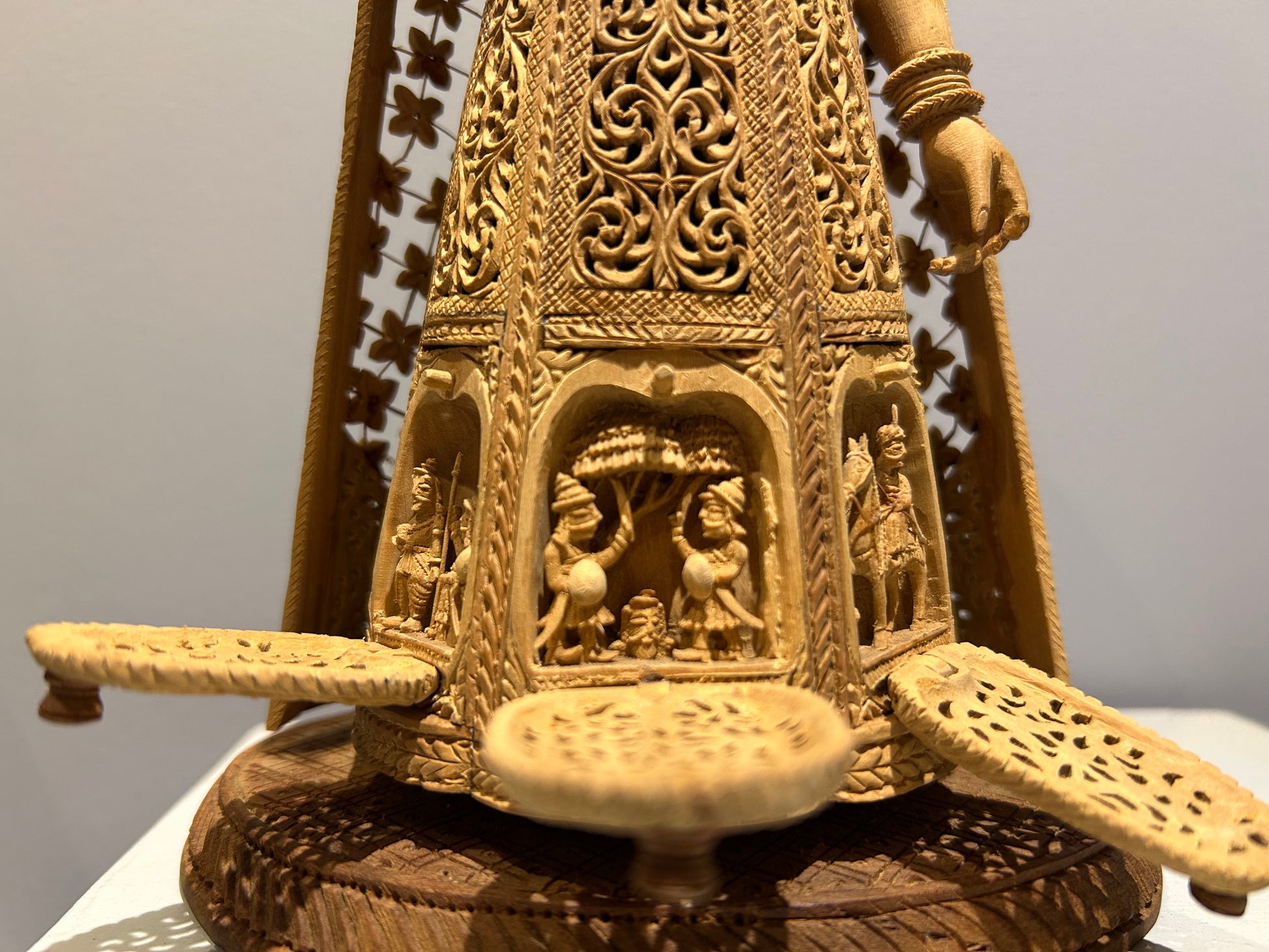 Sandalwood Royal Miniature Rajasthani Doll - Malji Arts