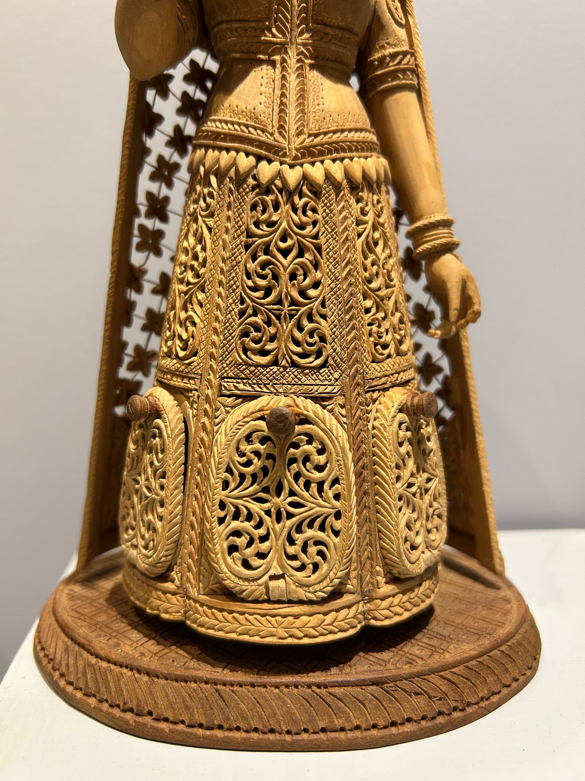 Sandalwood Royal Miniature Rajasthani Doll - Malji Arts