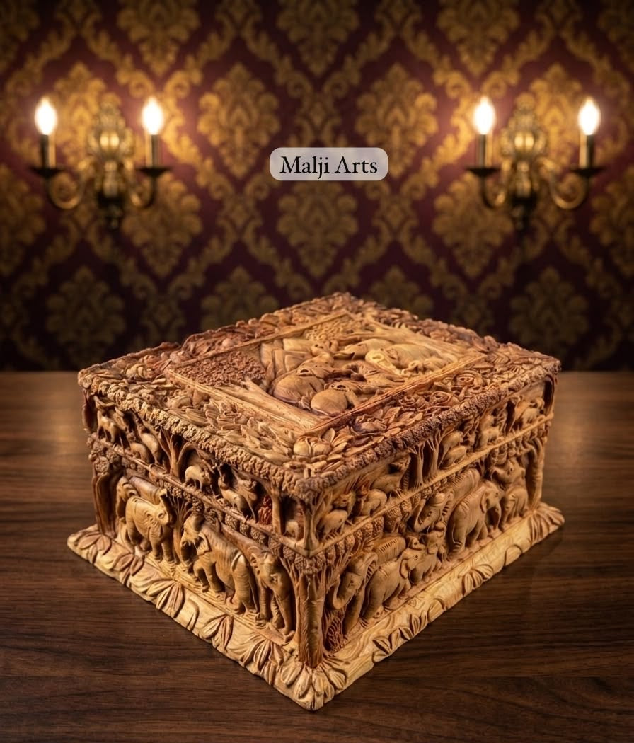 Sandalwood luxury carving box