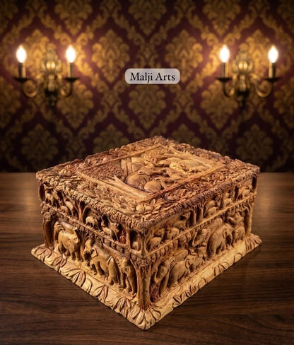 Sandalwood luxury carving box