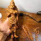 Unique Sandalwood Carved Hindu Goddess Laxmi Idol - Malji Arts