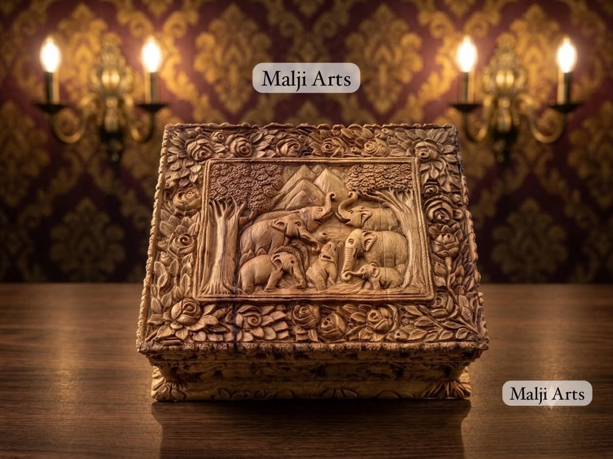 Sandalwood luxury carving box