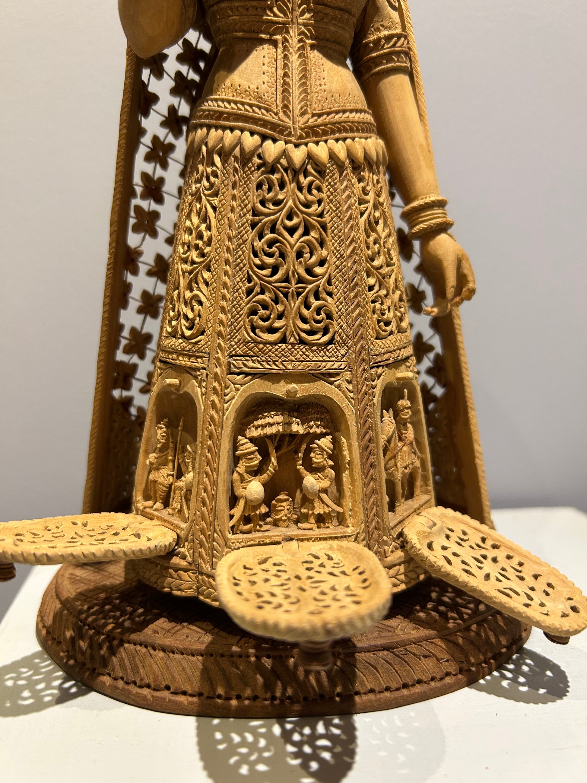 Sandalwood Royal Miniature Rajasthani Doll - Malji Arts