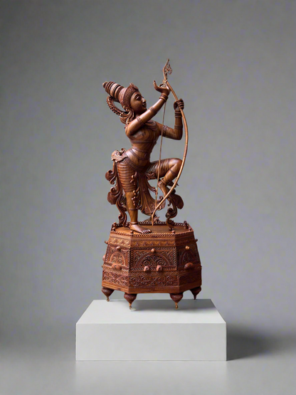Rare Sandalwood Carving – Lord Rama at Sita Swayamvara - Malji Arts