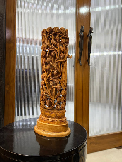 Masterpiece Sandalwood Krishna Statue (14" inches) - Malji Arts