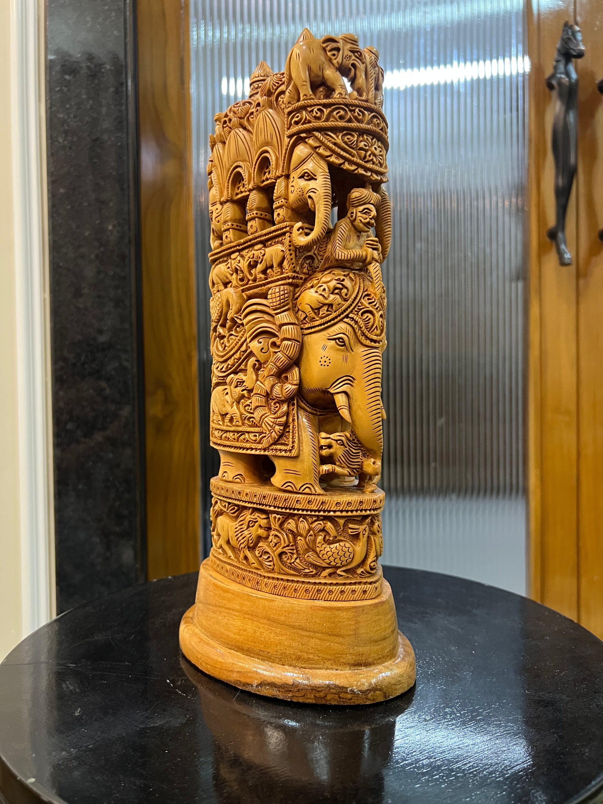 Sandalwood Royal Ambabari Carving ( 13" inches) - Malji Arts
