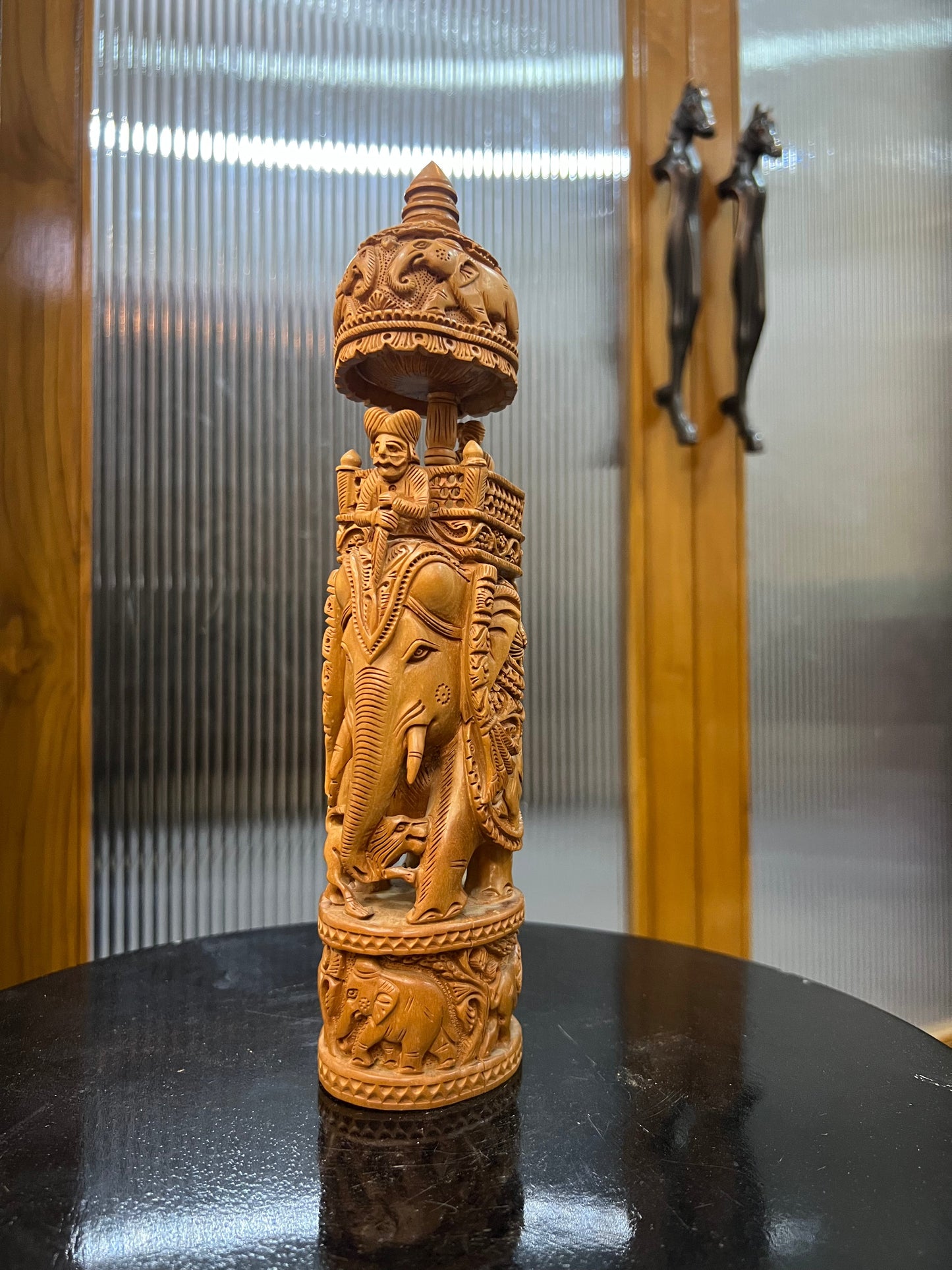 Sandalwood Round Shape Ambabari Sikar (11 inches) - Malji Arts