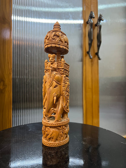 Sandalwood Round Shape Ambabari Sikar (11 inches) - Malji Arts