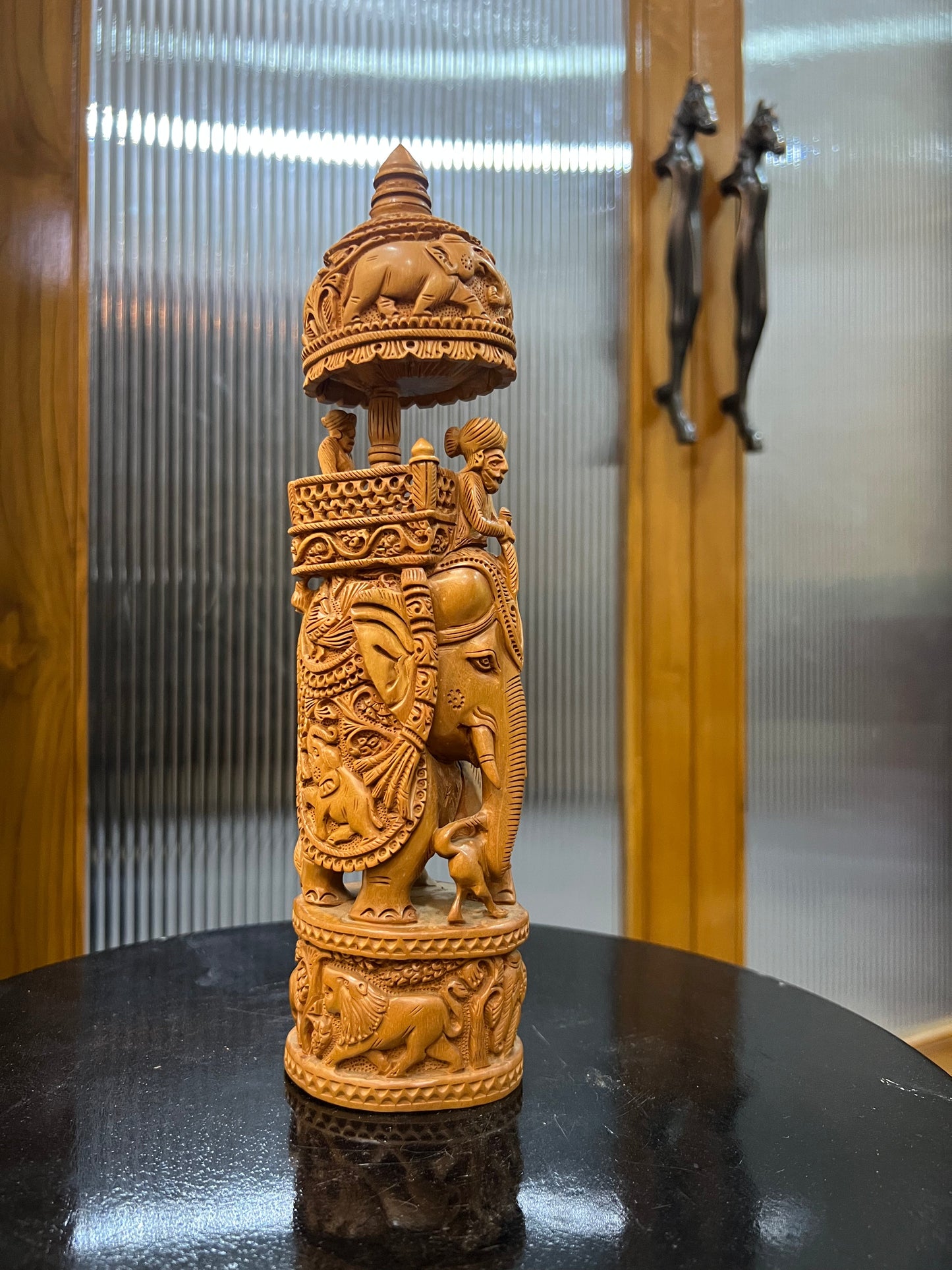 Sandalwood Round Shape Ambabari Sikar (11 inches) - Malji Arts