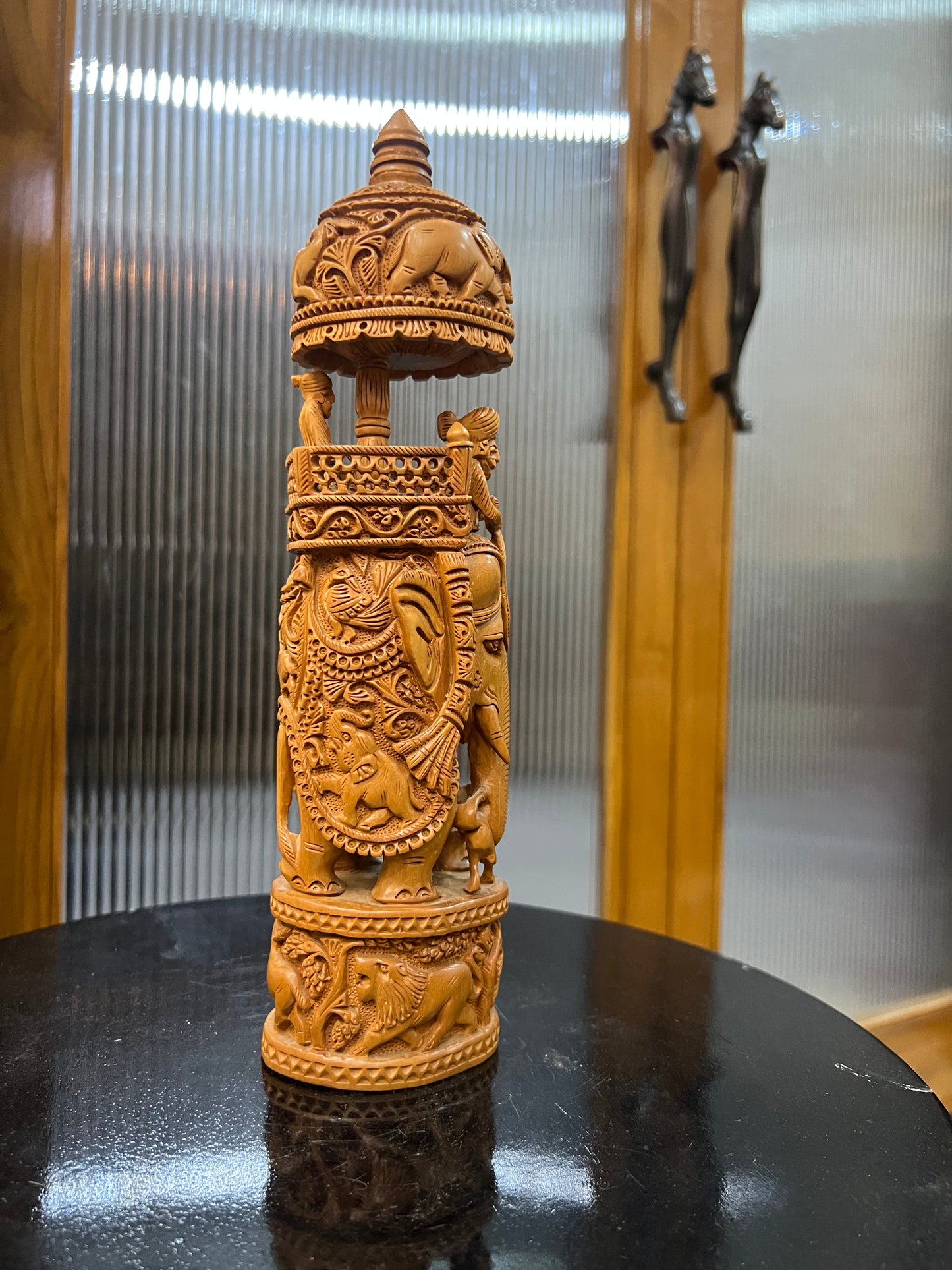 Sandalwood Round Shape Ambabari Sikar (11 inches) - Malji Arts