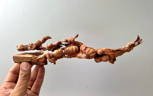 Sandalwood Squirrel Root Carving - Malji Arts