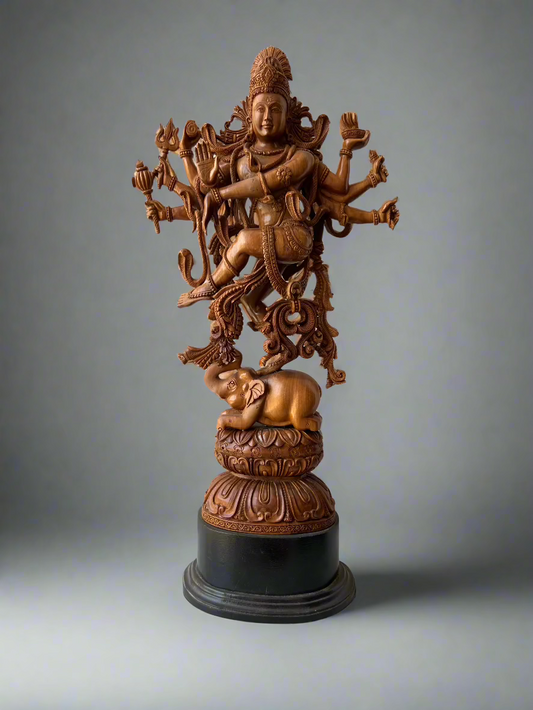 Sandalwood Rare Dancing Shiva or Natraja - Malji Arts
