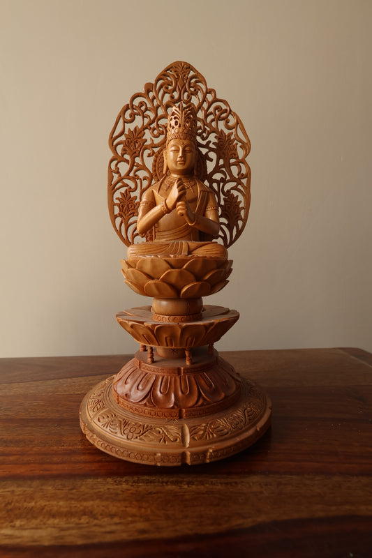 Sandalwood Vairochana Buddha , the Supreme Transcendent Buddha - Malji Arts