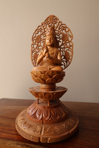 Sandalwood Vairochana Buddha , the Supreme Transcendent Buddha - Malji Arts