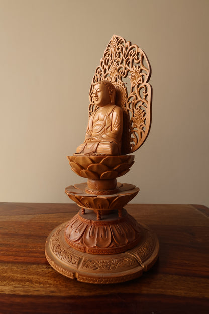 Sandalwood Special Meditation Buddha Statue - Malji Arts
