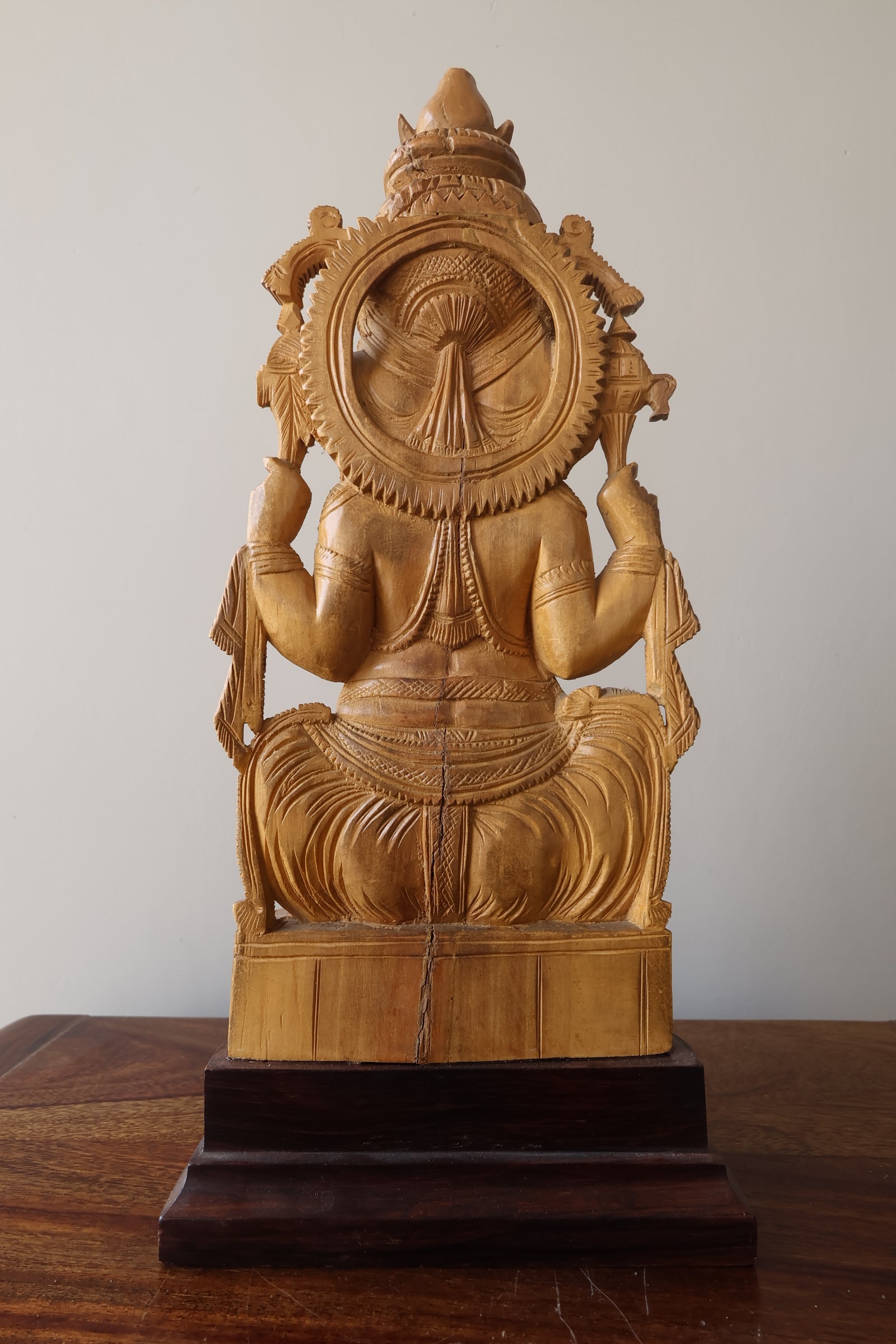 sandalwood Fine Hand Carved Ganesha Statue - Malji Arts