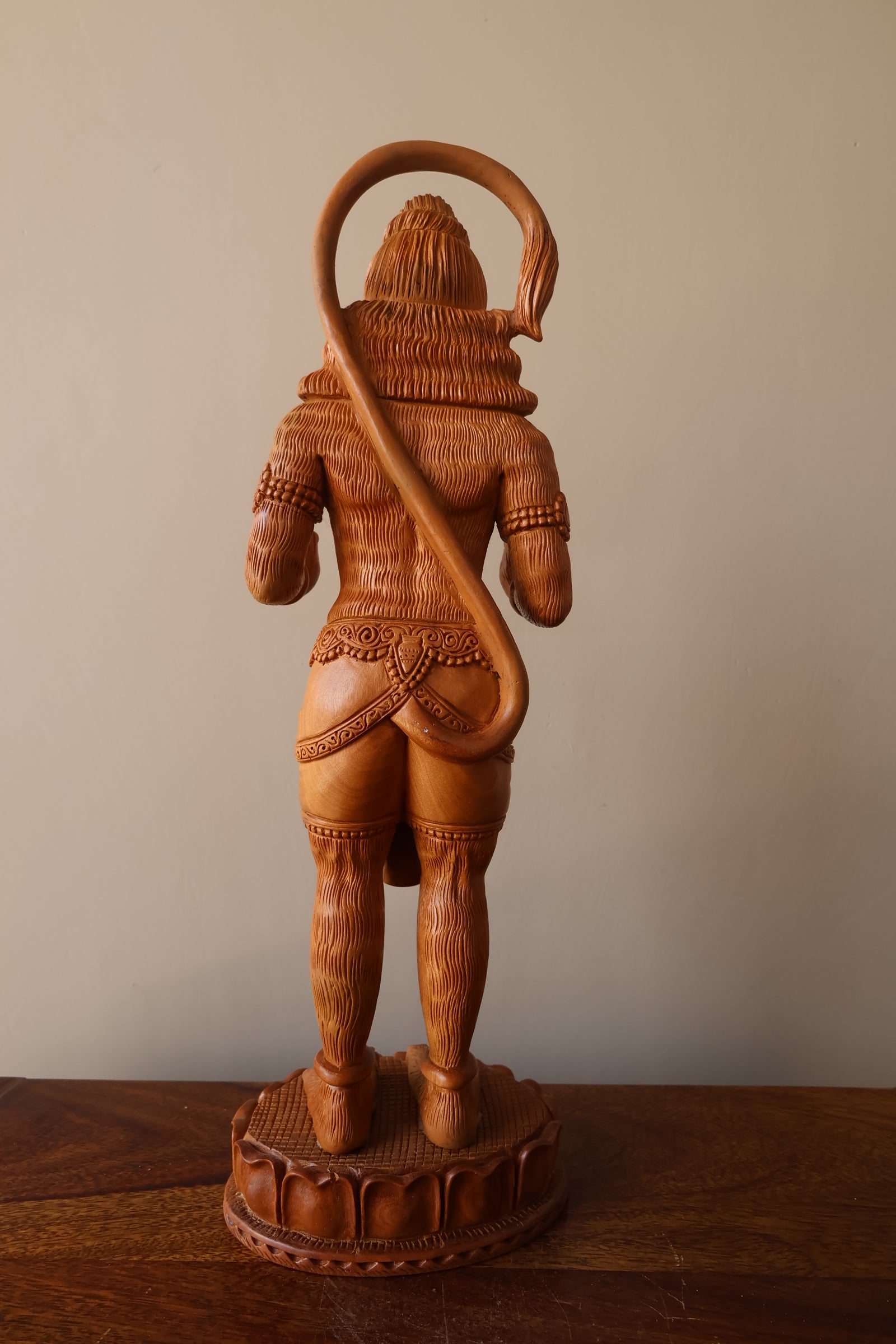 Sandalwood Fine Carved Lord Hanuman Blessing - Malji Arts