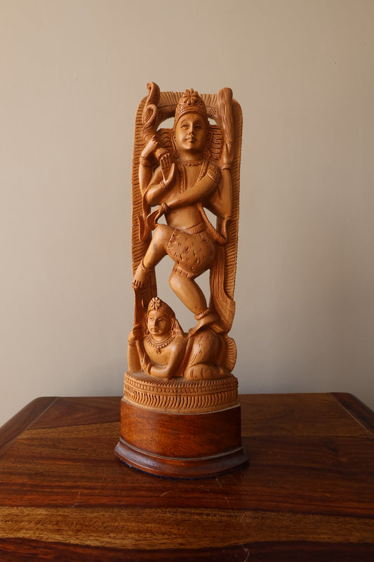 Sandalwood Beautifully Carved Natraja Statue - Malji Arts