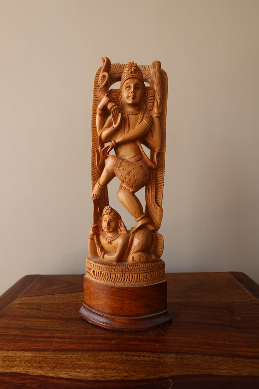 Sandalwood Carved Natraja Statue - Malji Arts