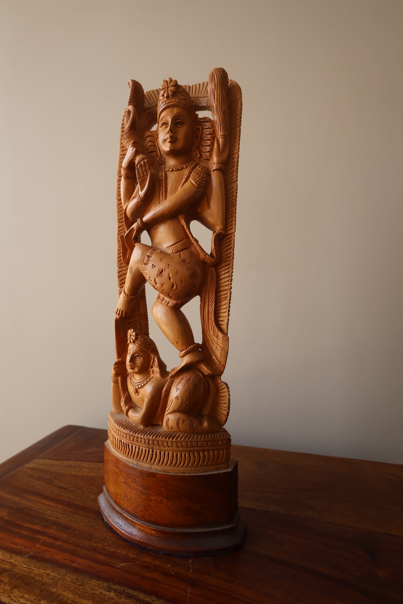 Sandalwood Beautifully Carved Natraja Statue - Malji Arts