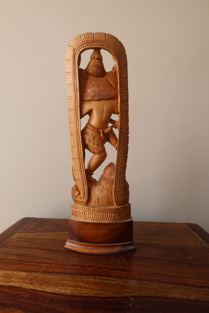 Sandalwood Beautifully Carved Natraja Statue - Malji Arts