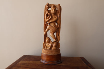 Sandalwood Beautifully Carved Natraja Statue - Malji Arts