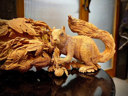 Sandalwood Squirrel Root Carving - Malji Arts