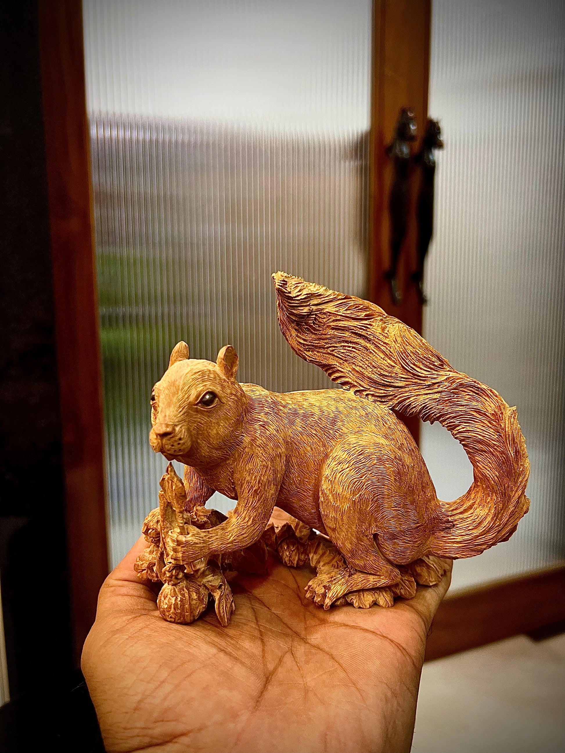 Sandalwood Squirrel Root Carving - Malji Arts