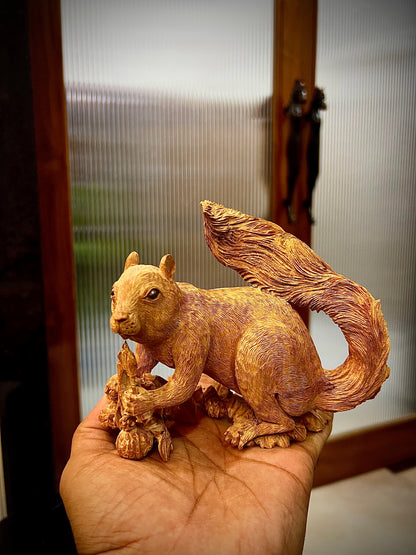 Sandalwood Squirrel Root Carving - Malji Arts