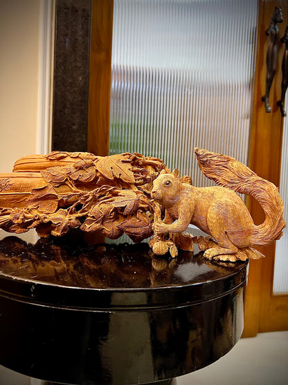 Sandalwood Squirrel Root Carving - Malji Arts