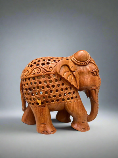 Sandalwood Fine Undercut Elephant - Malji Arts