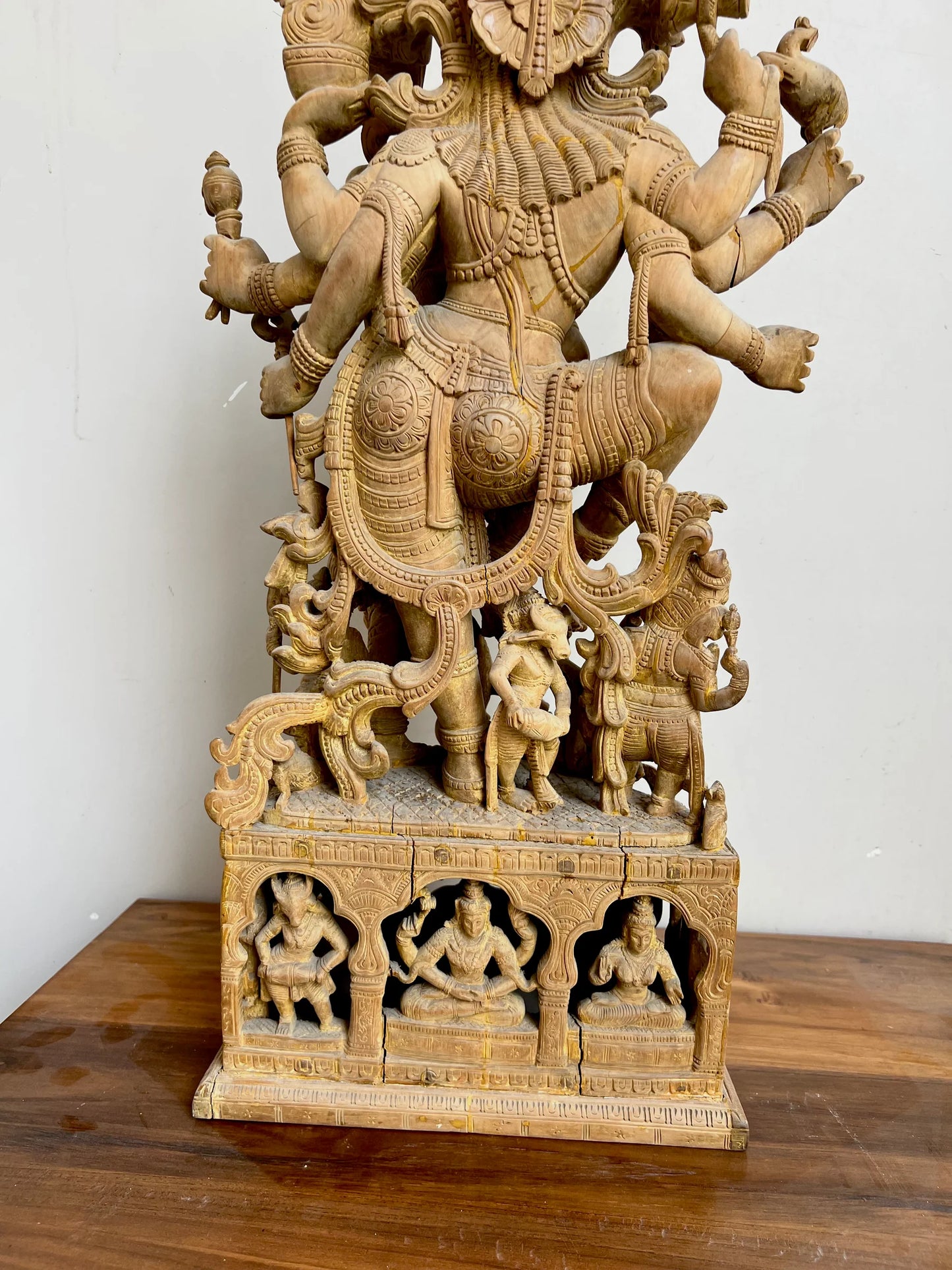 Sandalwood Shiva and Parvati in Cosmic Dance - Malji Arts