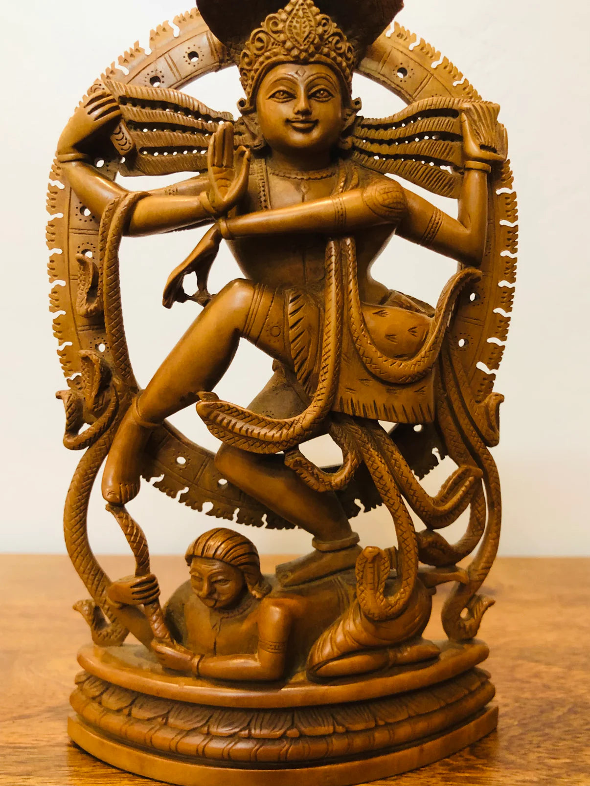 Sandalwood Beautifully Carved Small Natraja Statue - Malji Arts