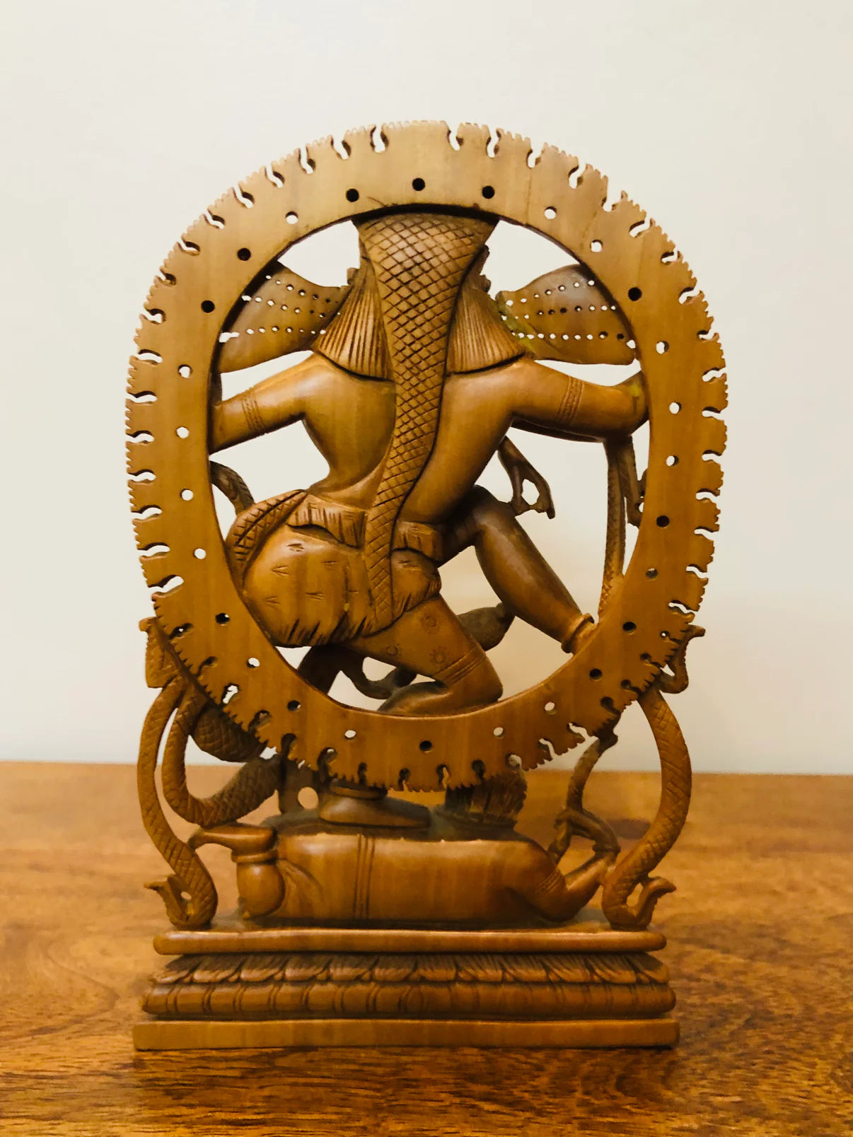 Sandalwood Beautifully Carved Small Natraja Statue - Malji Arts