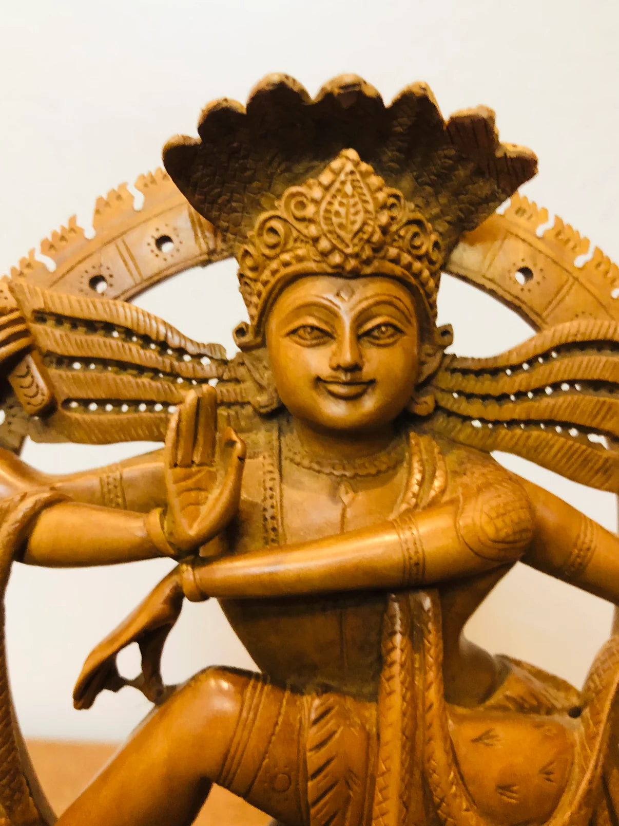 Sandalwood Beautifully Carved Small Natraja Statue - Malji Arts