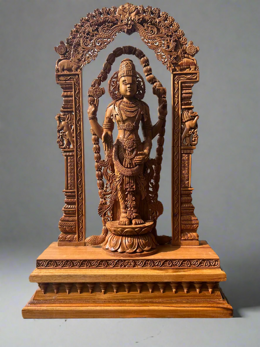 Sandalwood Lord Venkateswara With Base - Malji Arts