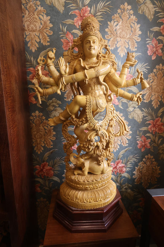 Sandalwood Dancing Shiva 15" inch - Malji Arts