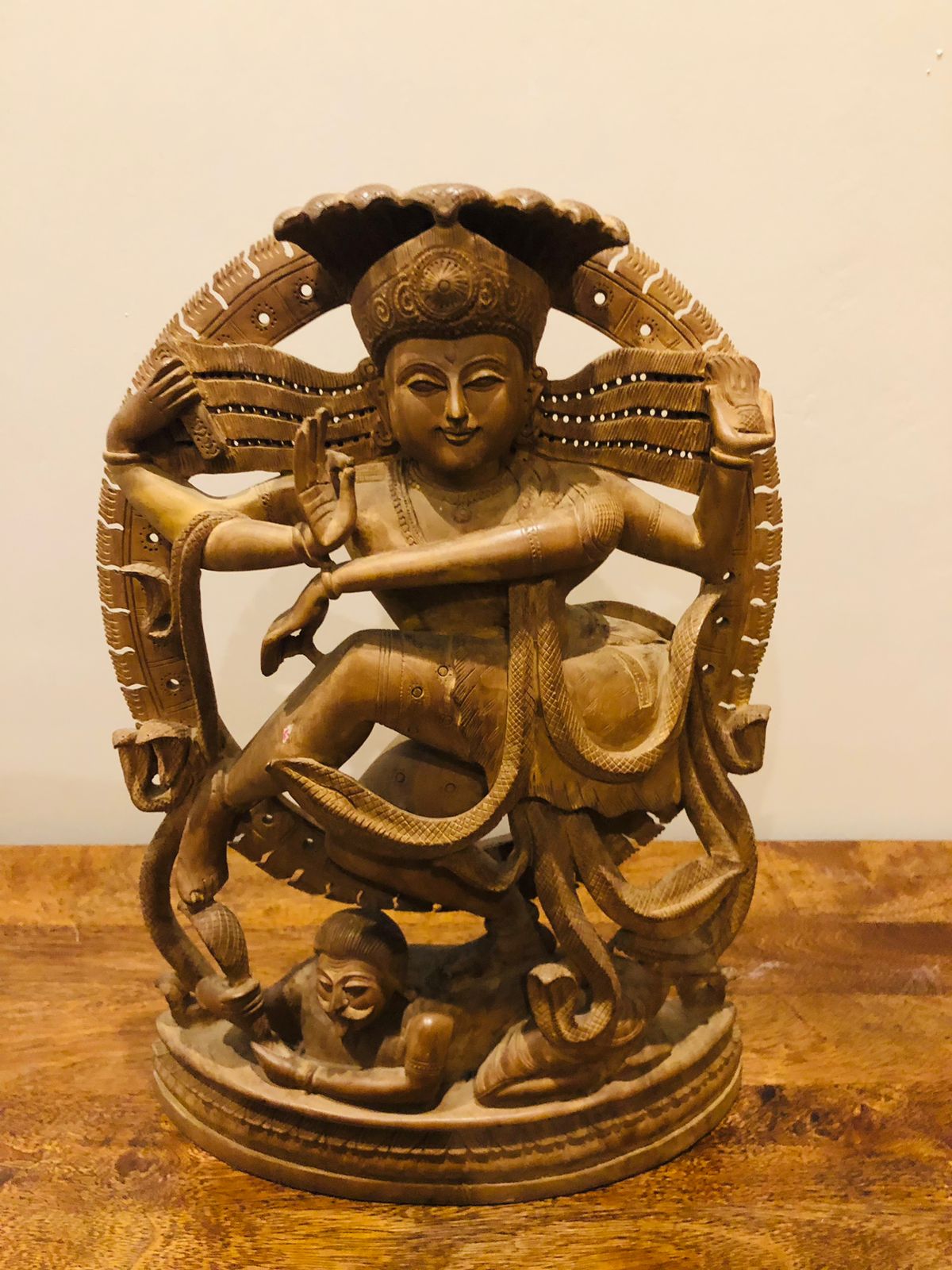 Wooden fine hand carved Natraja - Malji Arts