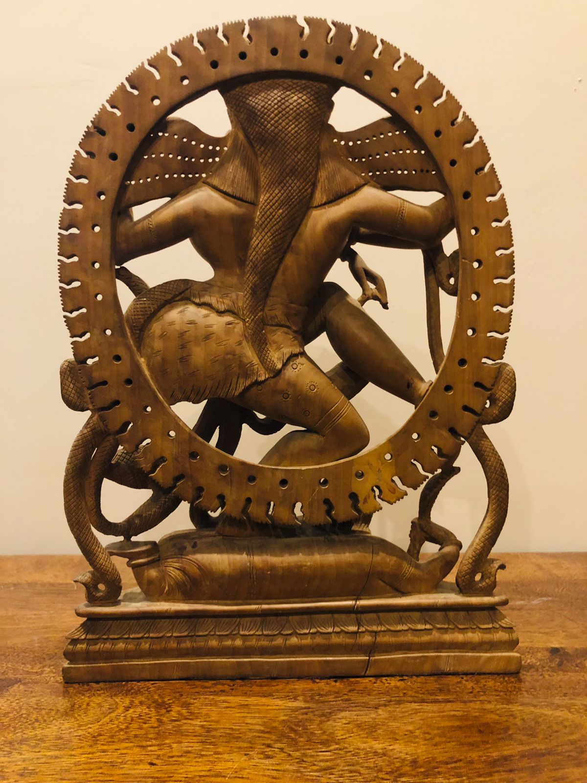 Wooden fine hand carved Natraja - Malji Arts