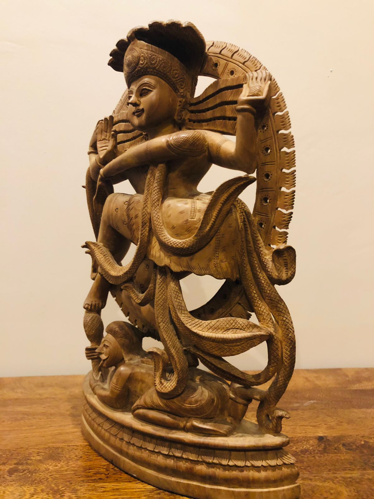 Wooden fine hand carved Natraja - Malji Arts