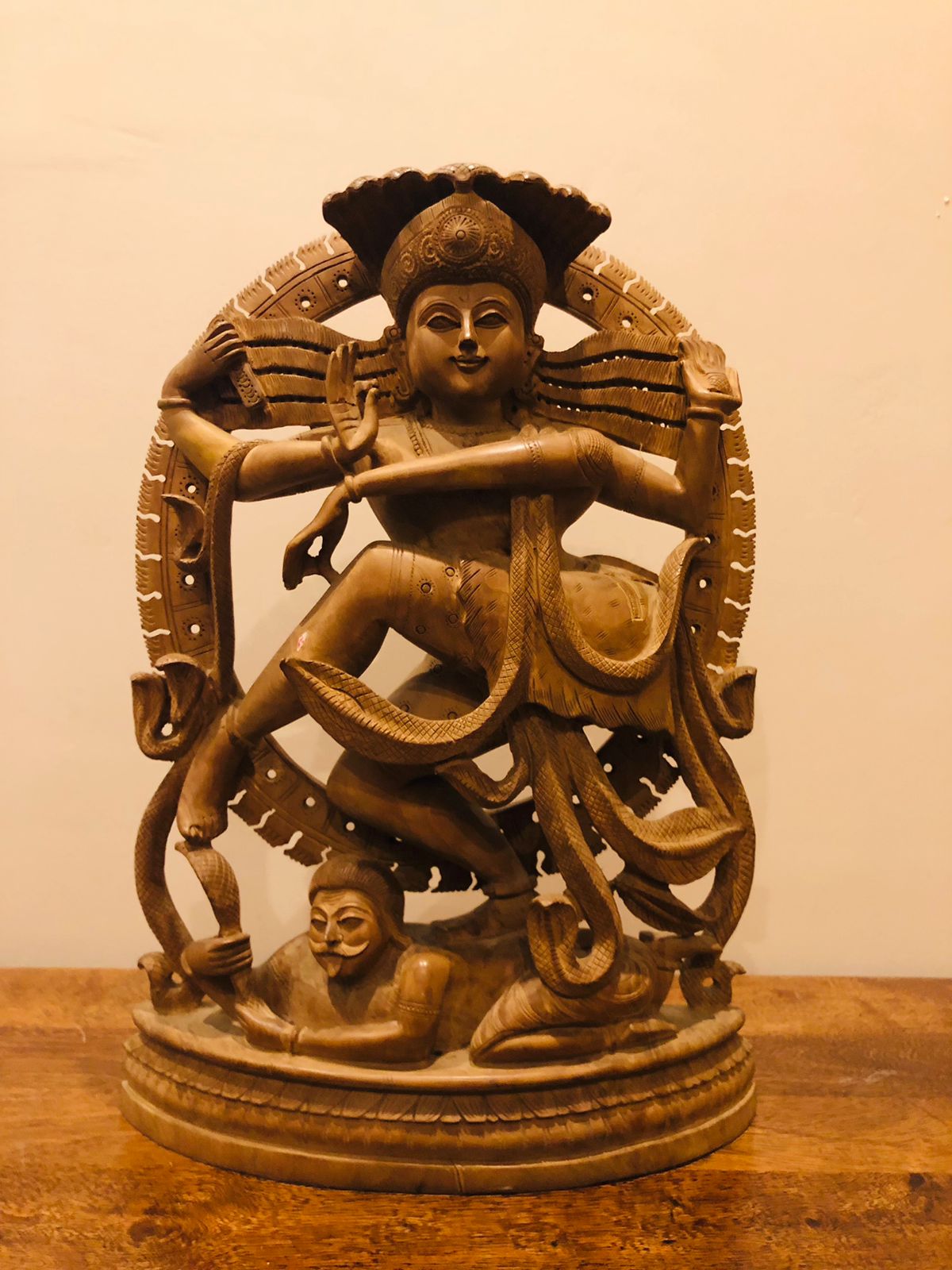 Wooden fine hand carved Natraja - Malji Arts