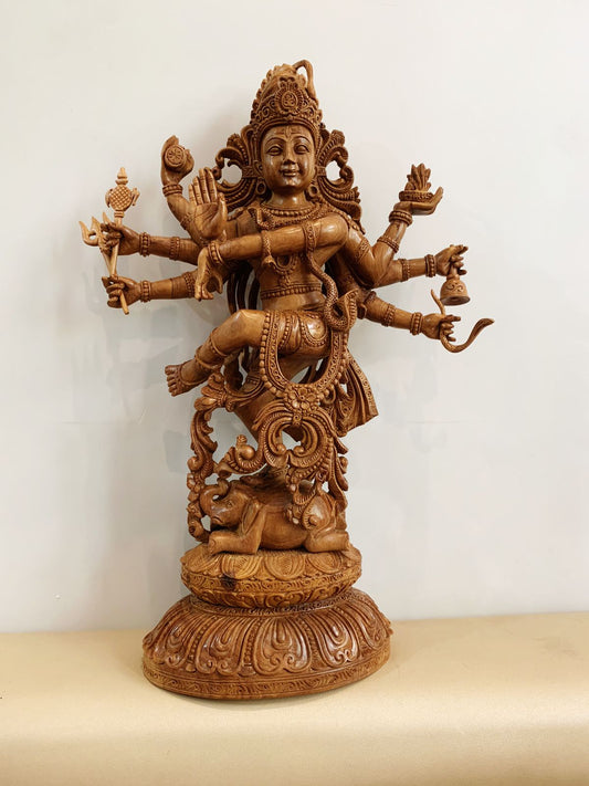 Sandalwood Dancing Shiva 15" inch - Malji Arts