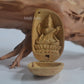 Sandalwood Miniature Saraswati In Almond - Malji Arts