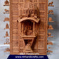 Sandalwood Carved Lord Mahaveera Jainism Jharokha with 14 Opening Lids - Malji Arts